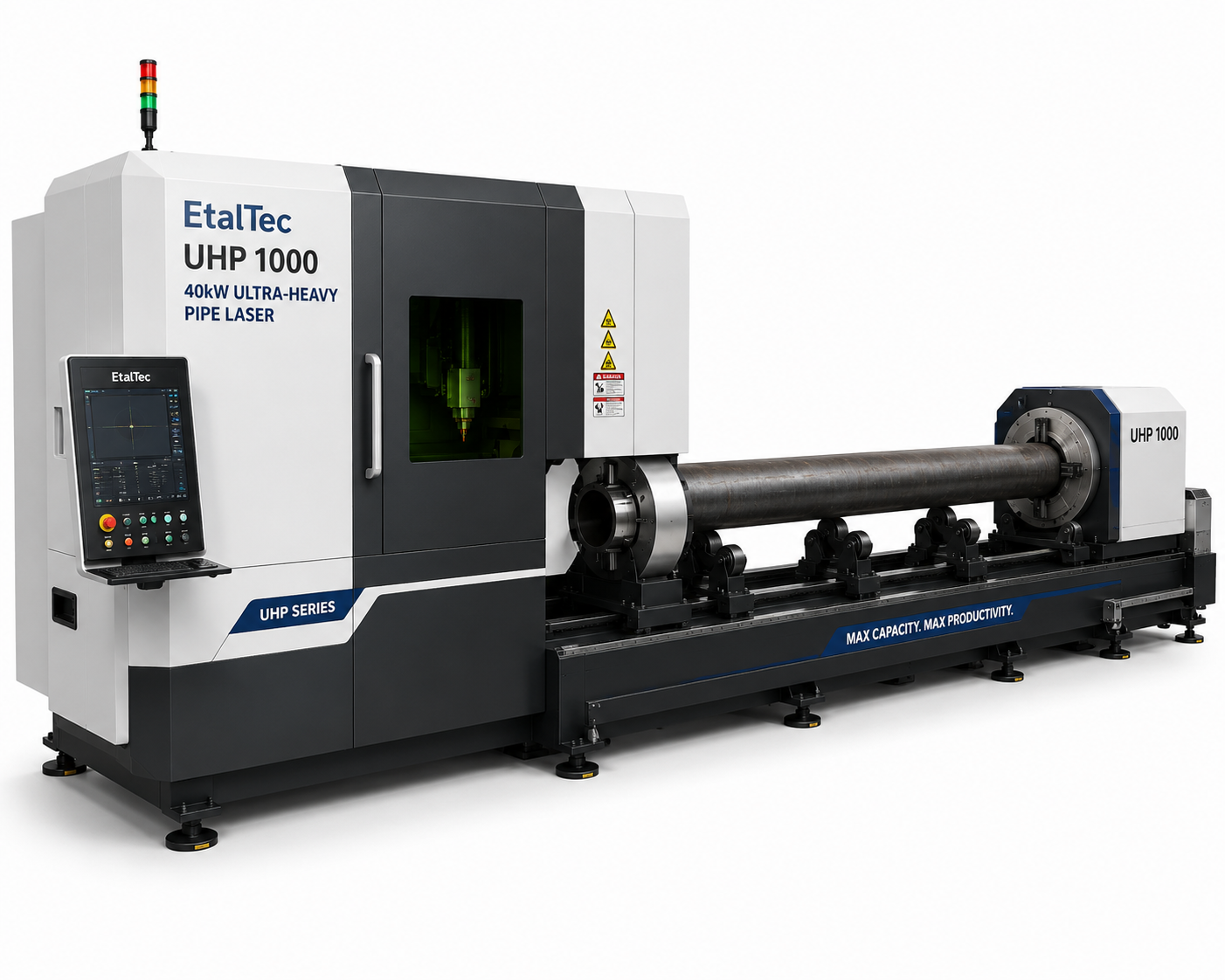 EtalTec UHP 1000 40kW Ultra Heavy Pipe Laser USA - Ultra-Heavy Pipe Fiber Laser for U.S. fabrication shops with quote, delivery, startup and financing review