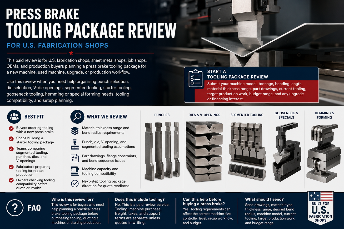 Press Brake Tooling Package Review USA | Punch, Die & Setup Planning
