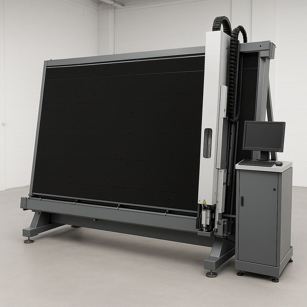 CNC vertical glass cutting plotter with large cutting surface