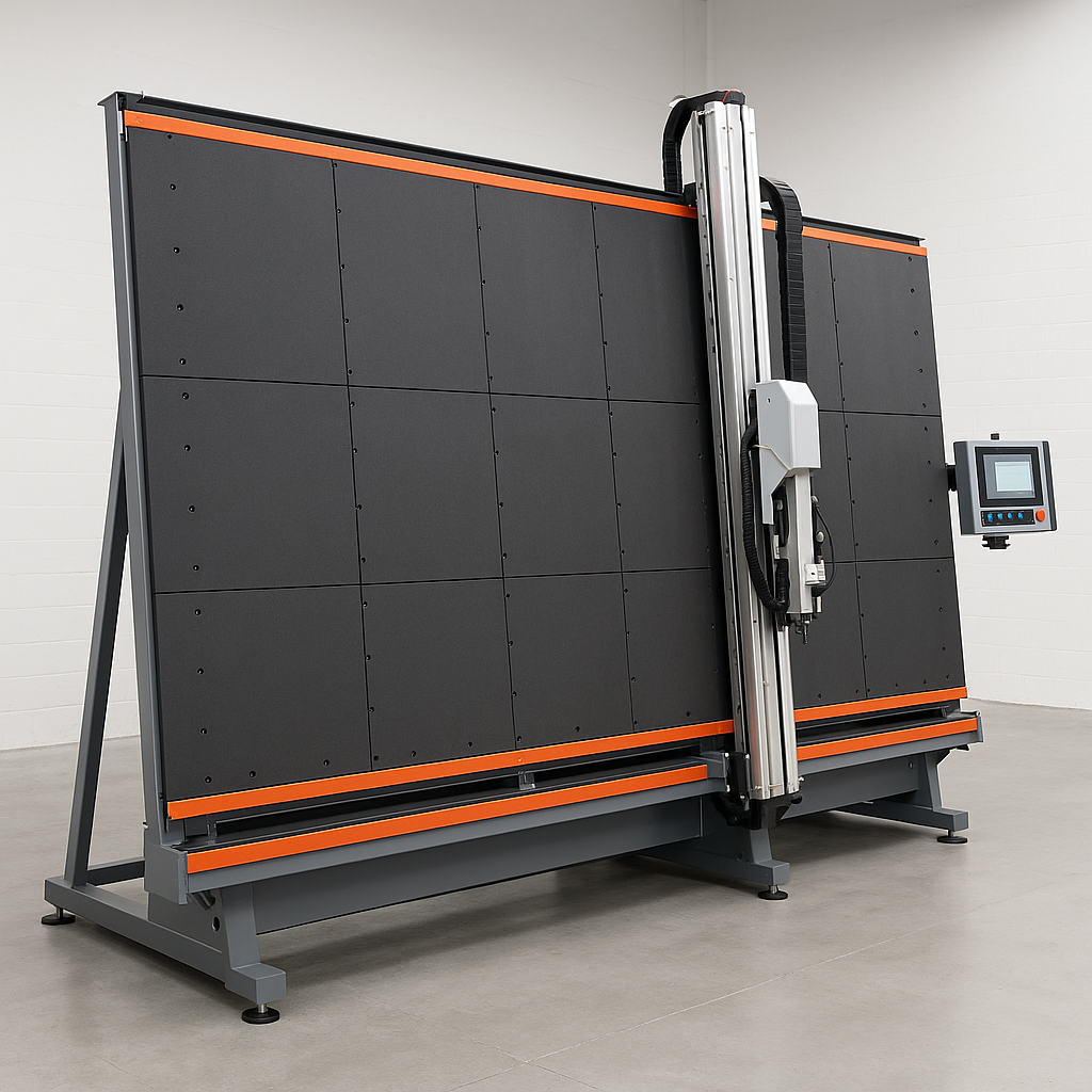 CNC vertical glass cutting plotter with large cutting capacity