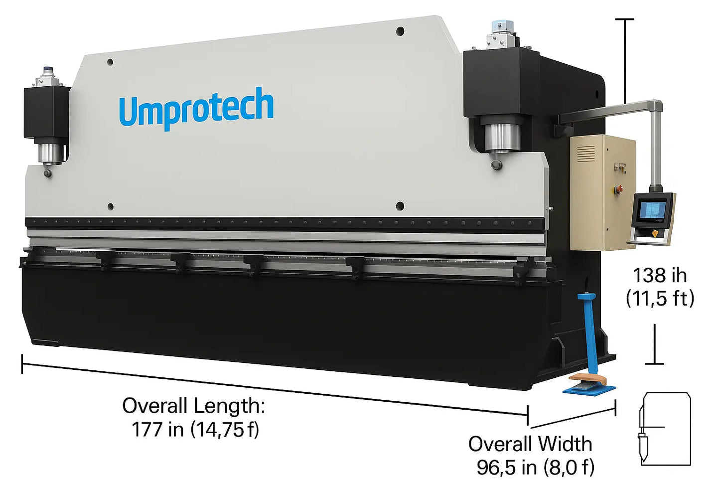 MBT 450/13 CNC Hydraulic Press Brake – 450 Ton, 13 ft - UmproTech