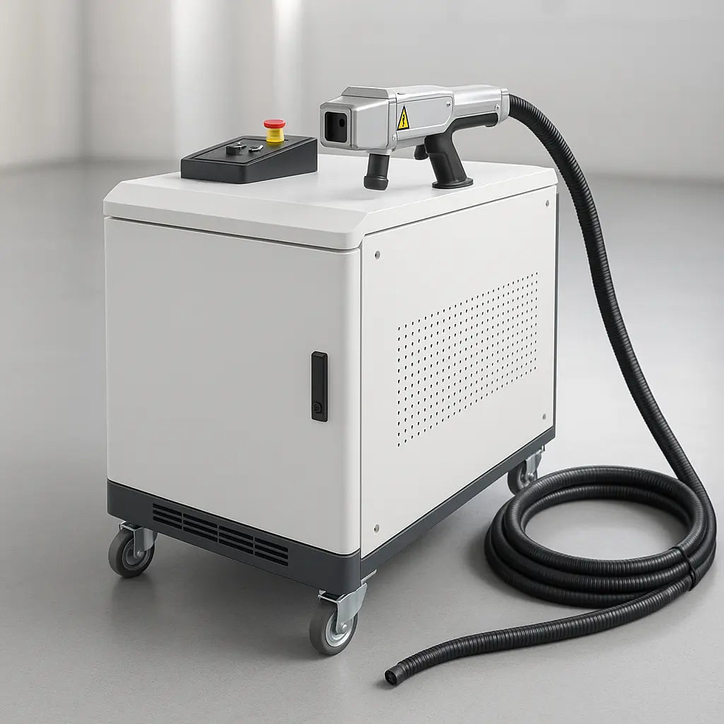 Umprotech 100W Pulsed Fiber Laser Cleaning System, 50mm Scan, 10m Air - Cooled - UmproTech