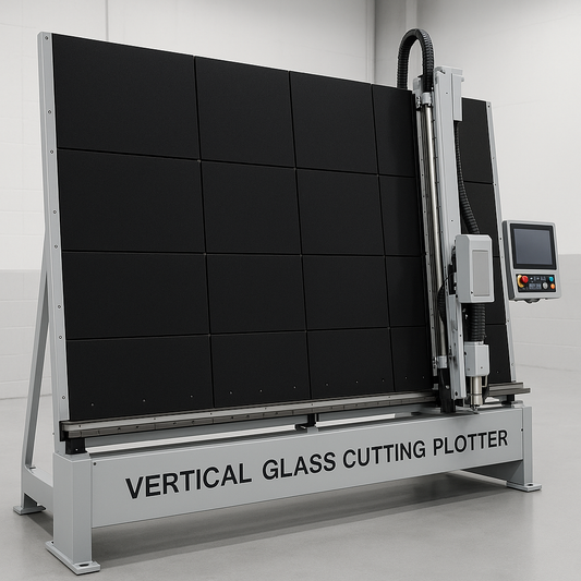 CNC vertical glass cutting plotter machine with large cutting surface