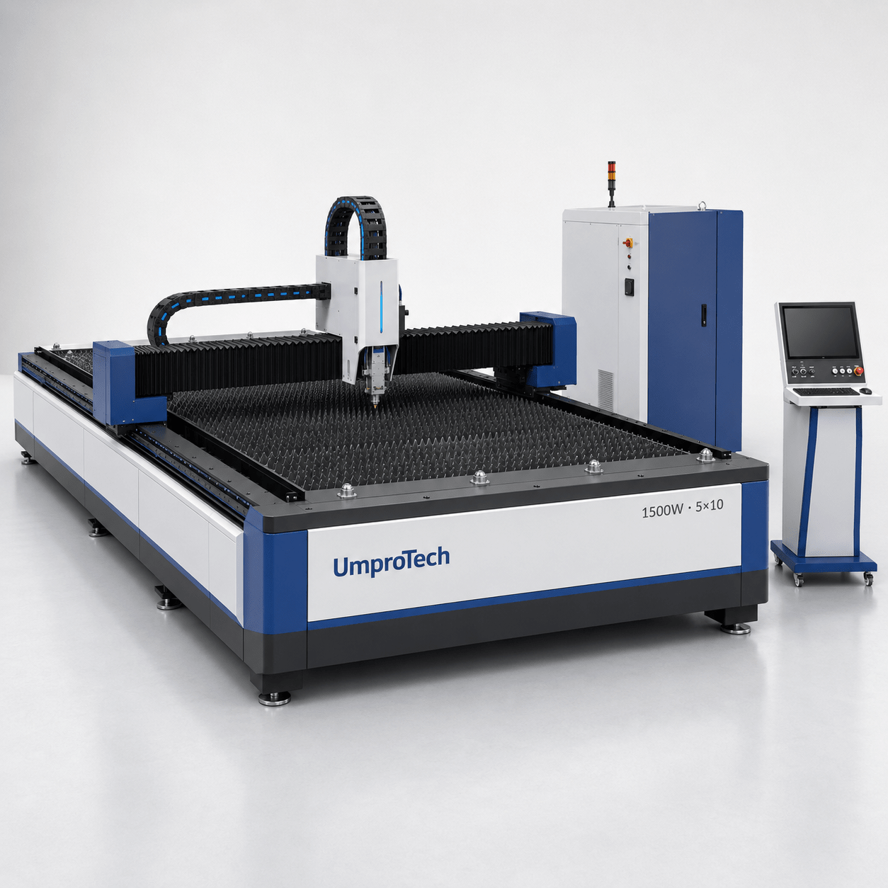 1500W 5x10 Fiber Laser Cutting Machine USA | Sheet Metal System - UmproTech
