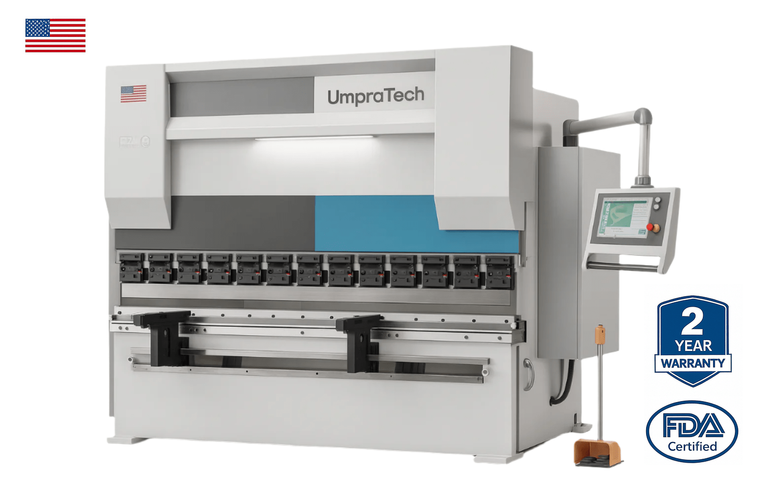 160 Ton x 10 ft Hydraulic Press Brake USA | E22 Controller RFQ - UmproTech