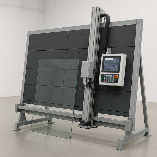 CNC vertical glass cutting plotter with large cutting surface