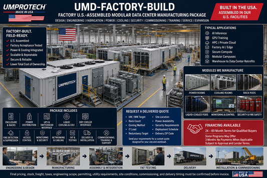 UmproTech UMD-FACTORY-BUILD Factory U.S.-Assembled Modular Data Center Manufacturing Package