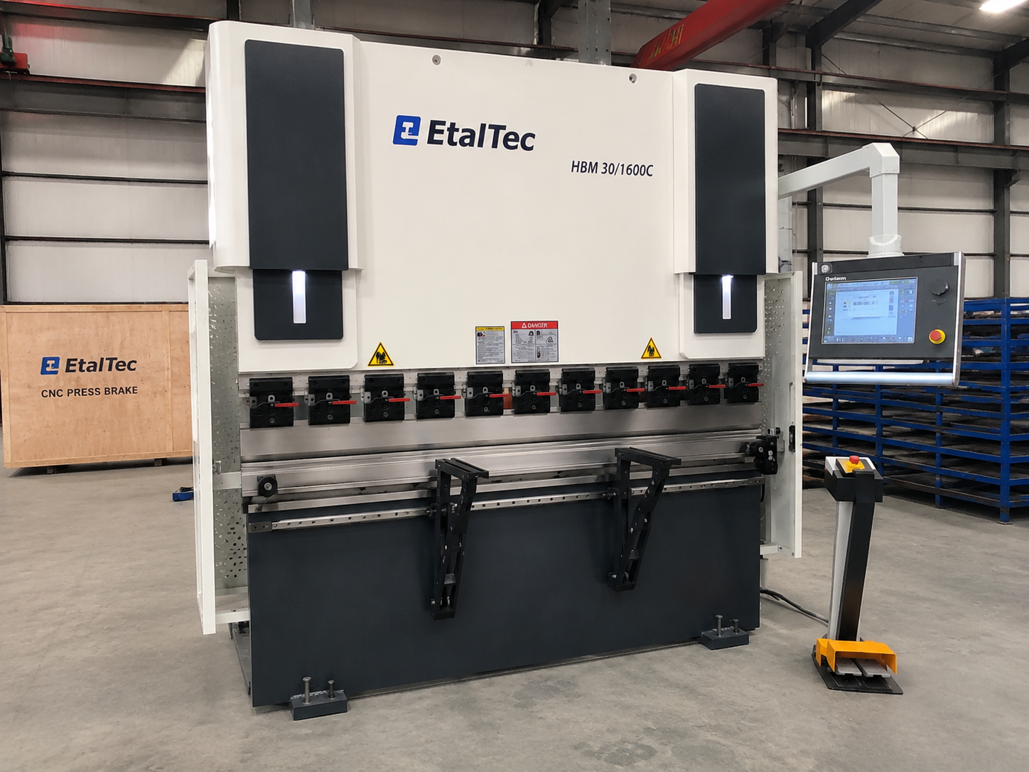 EtalTec HBM 30/1600C USA – 30 Ton x 5 ft DA53T 4-Axis CNC Press Brake for U.S. fabrication buyers reviewing 4-Axis Hydraulic CNC Press Brake, quote details, delivery, startup