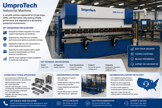 UmproTech Industrial Machine – Flexible Shop Solution