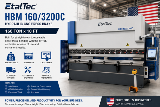 EtalTec HBM 160/3200C – 160 Ton x 10 ft TP10S CNC Press Brake