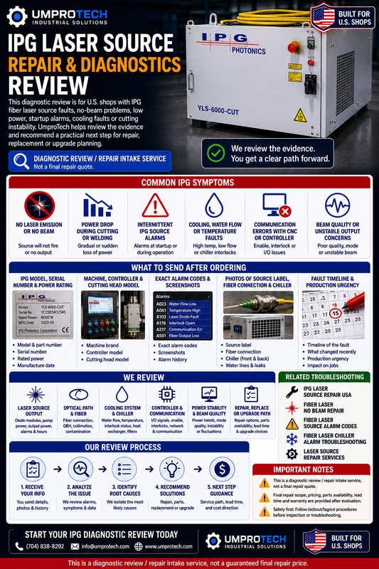 IPG Laser Source Repair & Diagnostics USA | Fiber Laser Fault Review