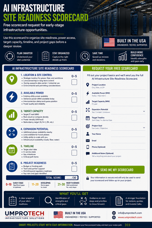 AI Infrastructure Site Readiness Scorecard