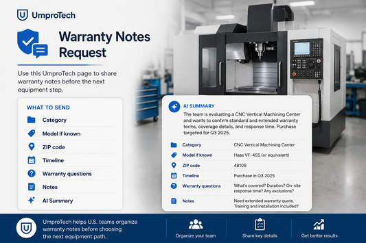Warranty Notes Request USA