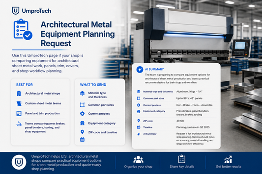 Architectural Metal Equipment Planning Request USA