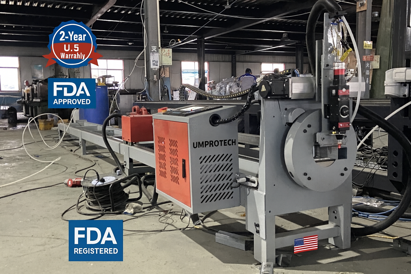 UmproTech TubeCut™ 120R-100S – American-Standard Tube & Profile Laser Cutting System