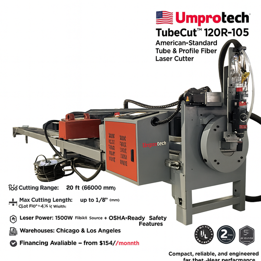 UmproTech TubeCut™ 120R-100S – American-Standard Tube & Profile Laser Cutting System