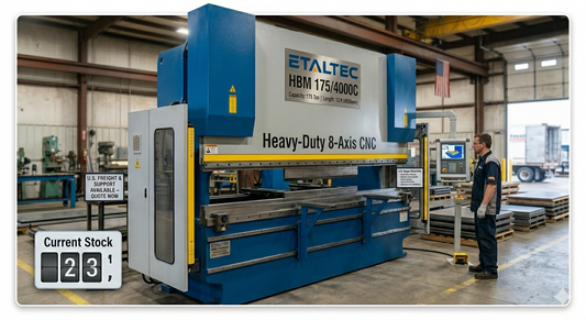 EtalTec HBM 175/4000C – 175 Ton x 13 ft Heavy-Duty Delem DA66T 8-Axis CNC Press Brake
