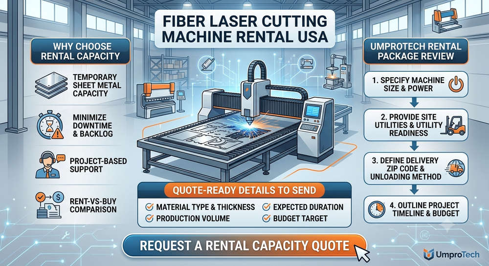 Fiber Laser Cutting Machine Rental USA | Temporary Sheet Metal Capacity