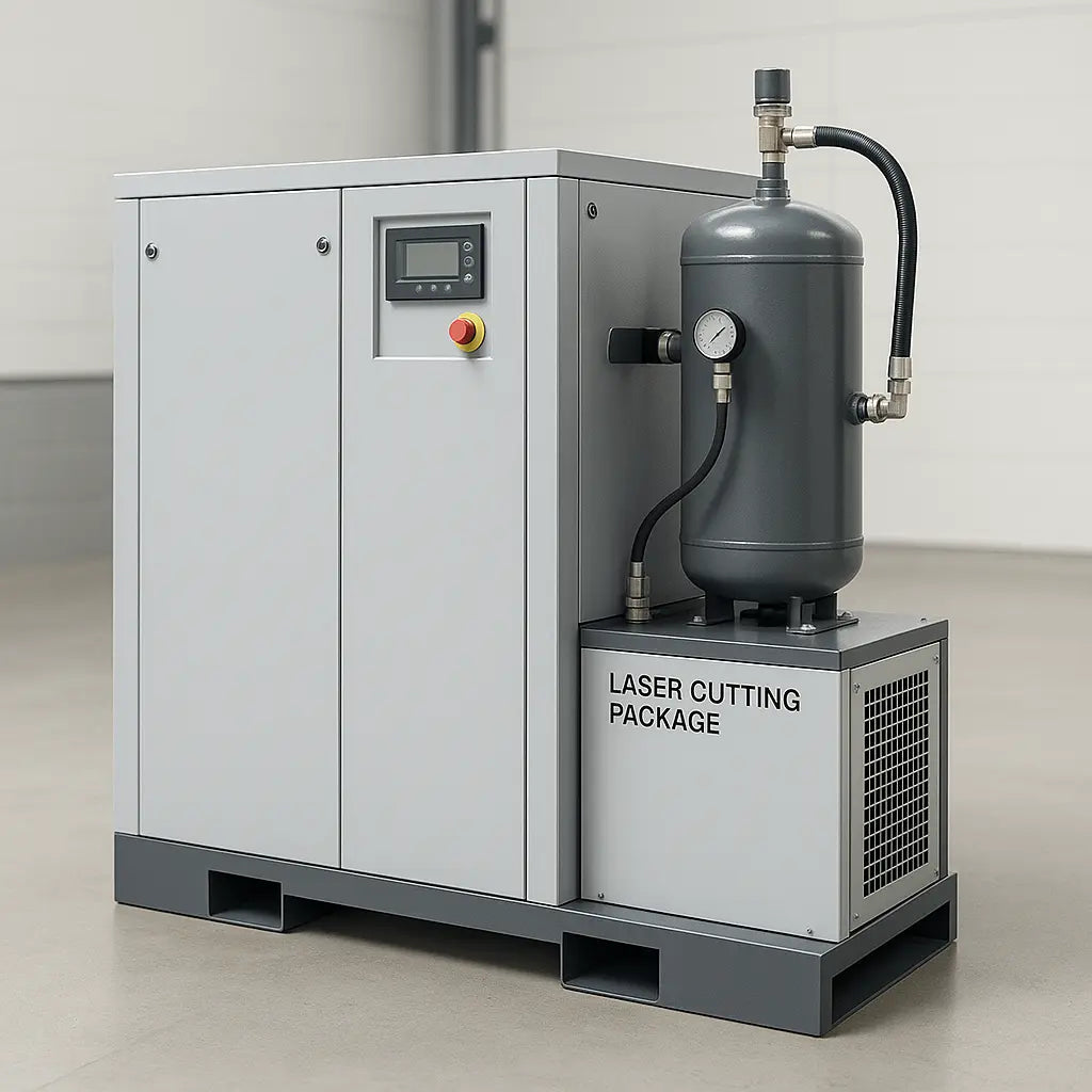 Laser cutting air compressor and gas system
