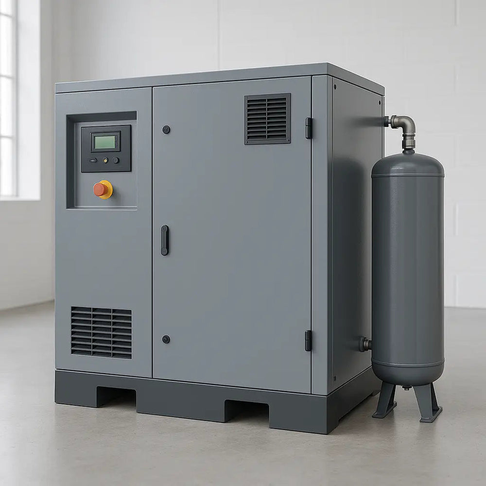 22 HP rotary screw air compressor USA for laser cutting air support by UmproTech