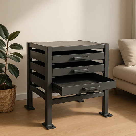 ANCHU Heavy - Duty Drawer Plate Rack S – Compact Steel Storage for 4' x 4' Plates - UmproTech