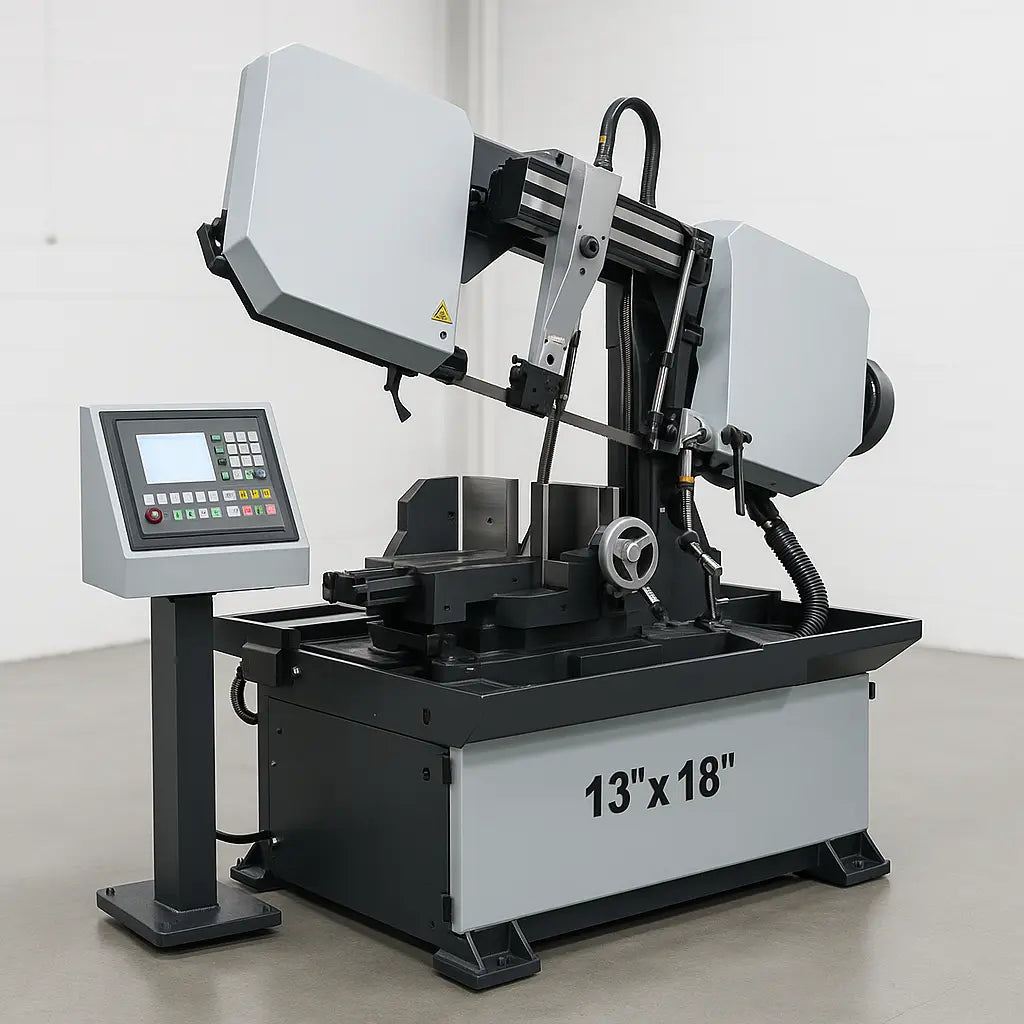 ANCHU SawCut 13 in x 18 in CNC Miter Metal Bandsaw USA for U.S. fabrication and metalworking shops