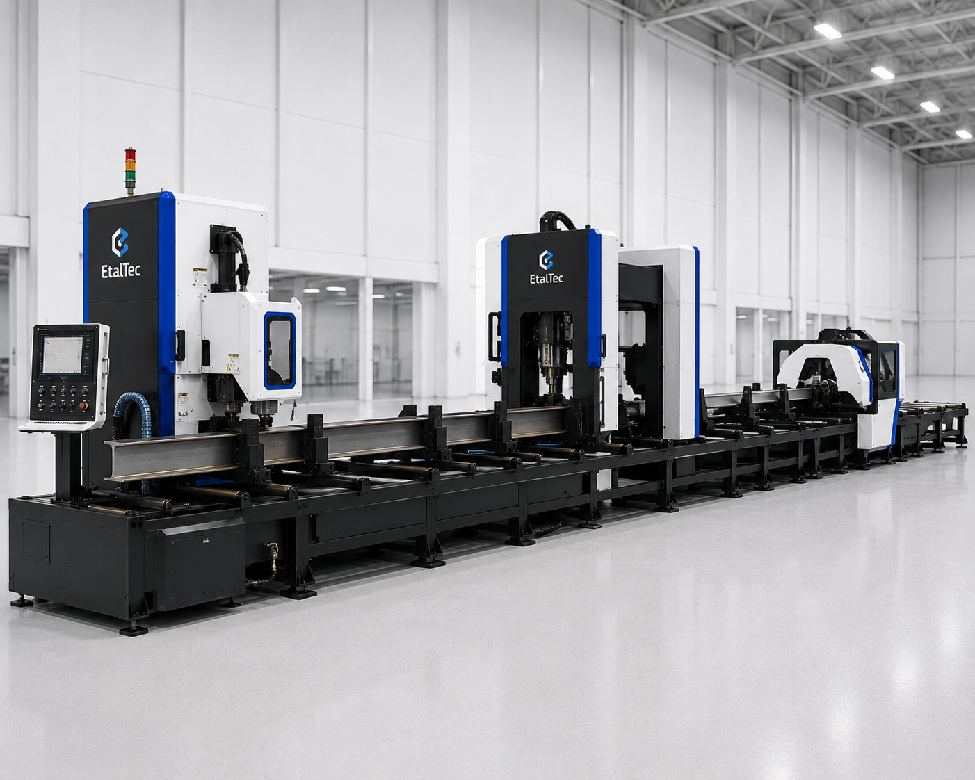 EtalTec CNC drill saw structural combination line