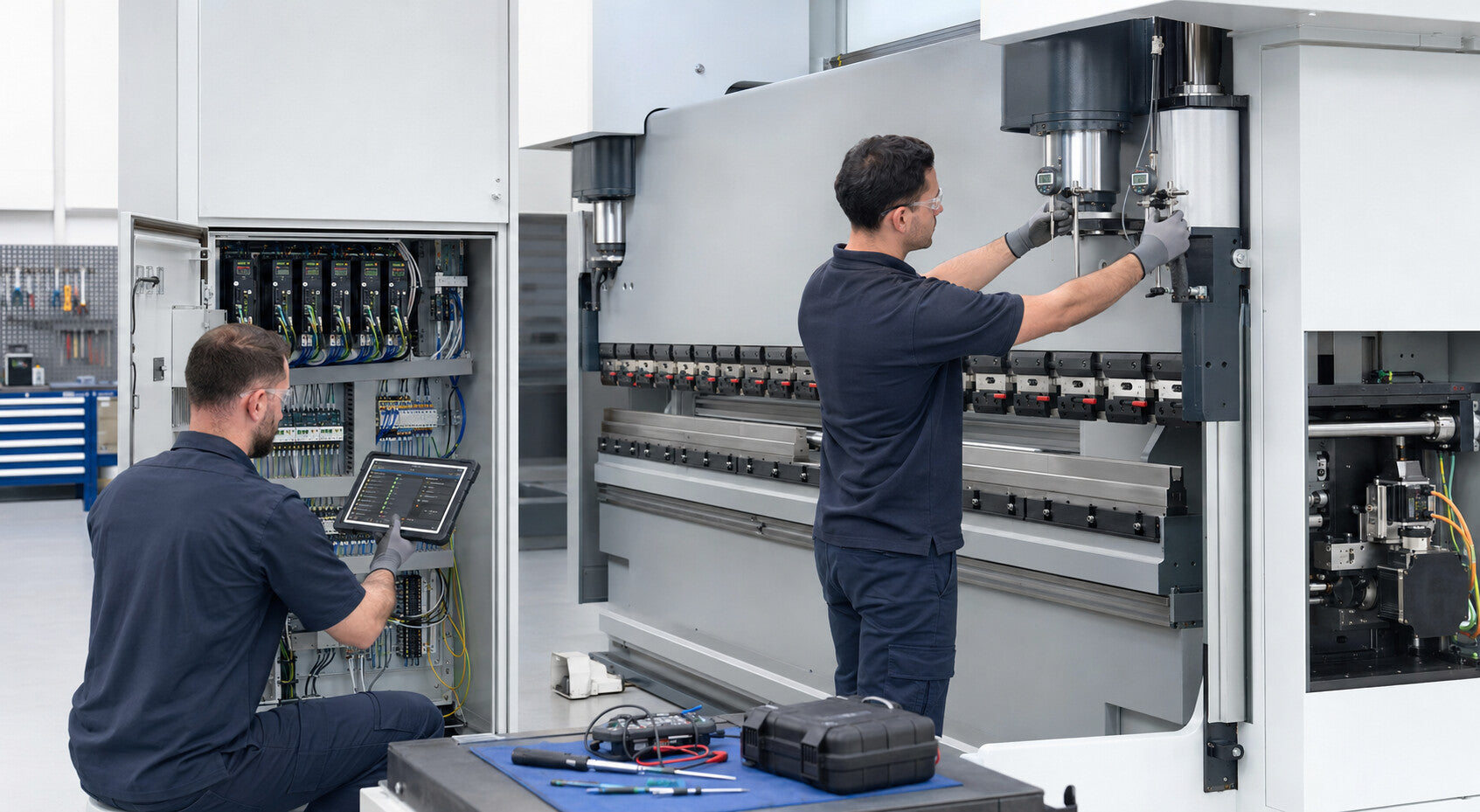 Press brake CNC, Y1 Y2 synchronization and motion repair