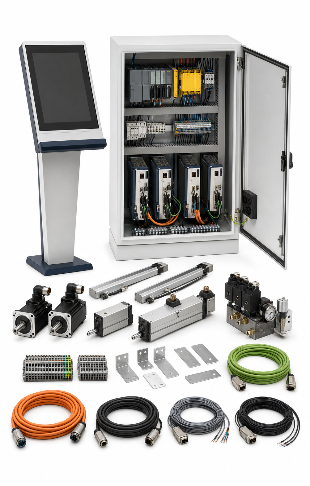 Compatible ESA press brake CNC control upgrade and retrofit kit on a white background