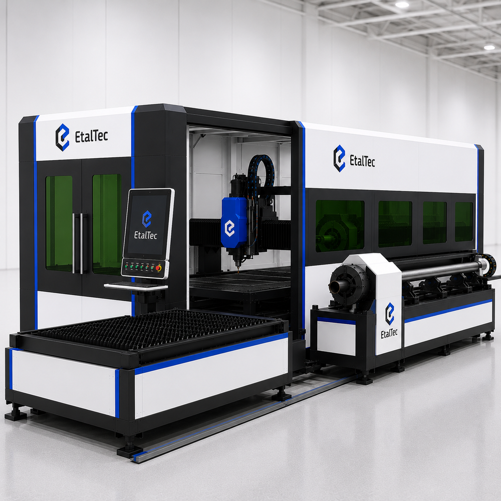 EtalTec STCE510-6000-MULTISHIFT USA – MultiShift Full-Sheet Tube Combo Enclosed 5x10 Sheet+Tube Laser 6000W