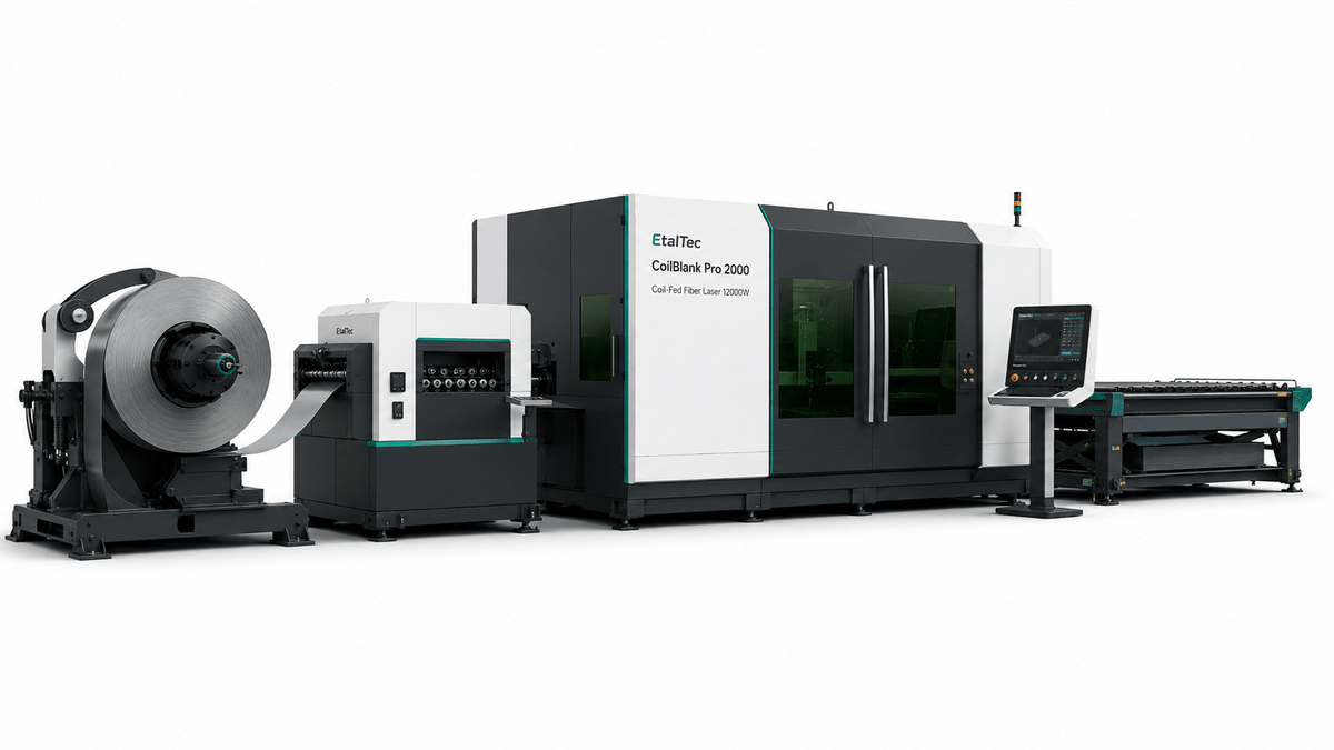 Coil-fed fiber laser cutting line
