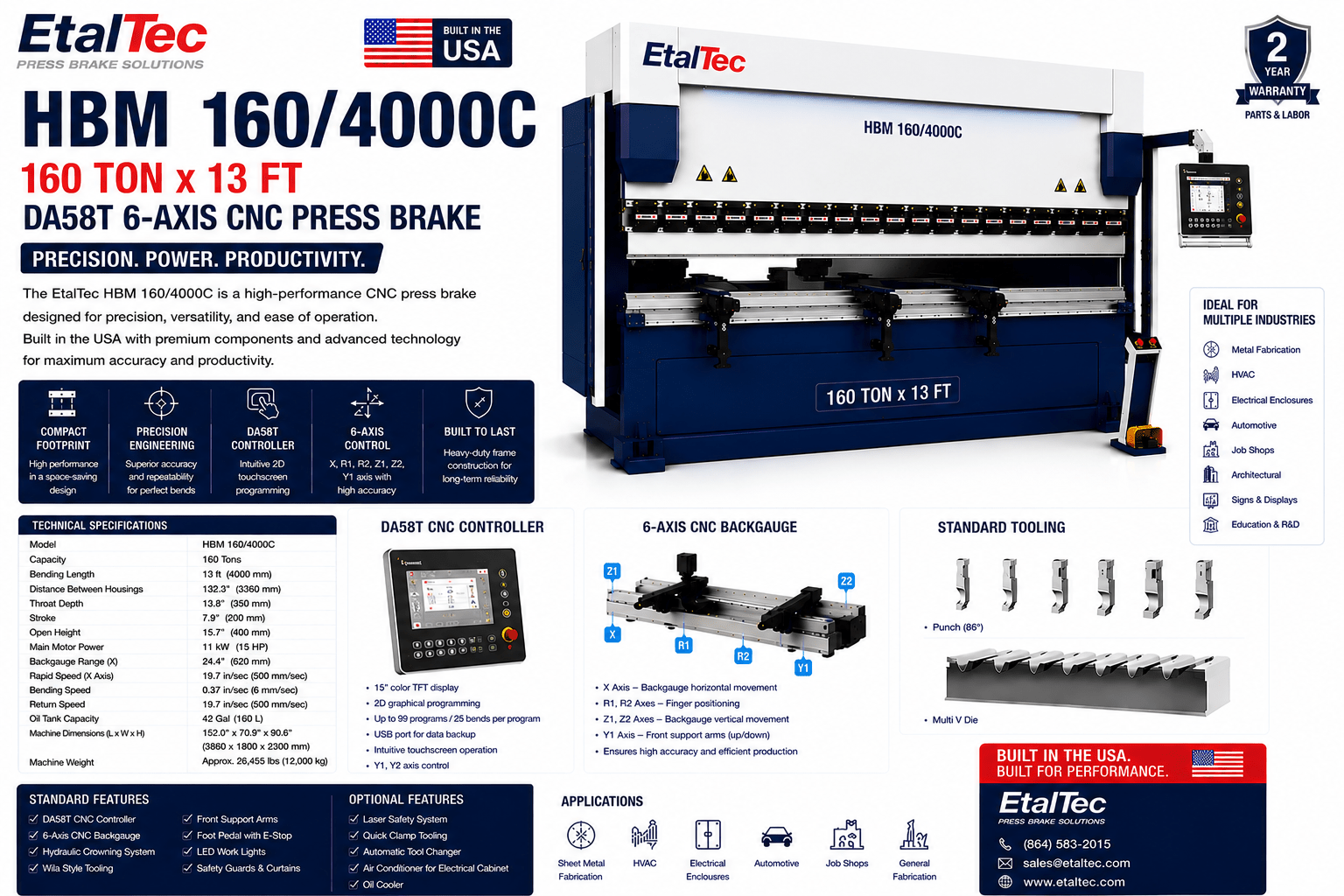 6-axis CNC press brake