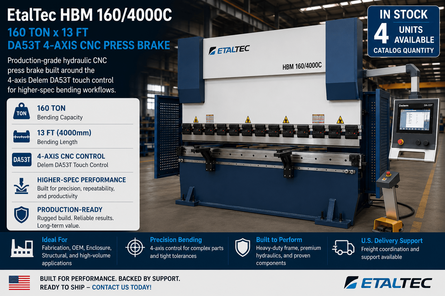 4-axis CNC press brake