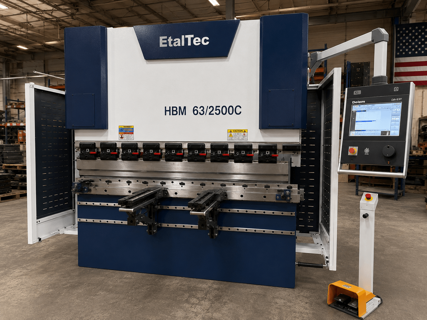 EtalTec HBM 63/2500C USA – 63 Ton x 8 ft DA53T 4-Axis CNC Press Brake - UmproTech
