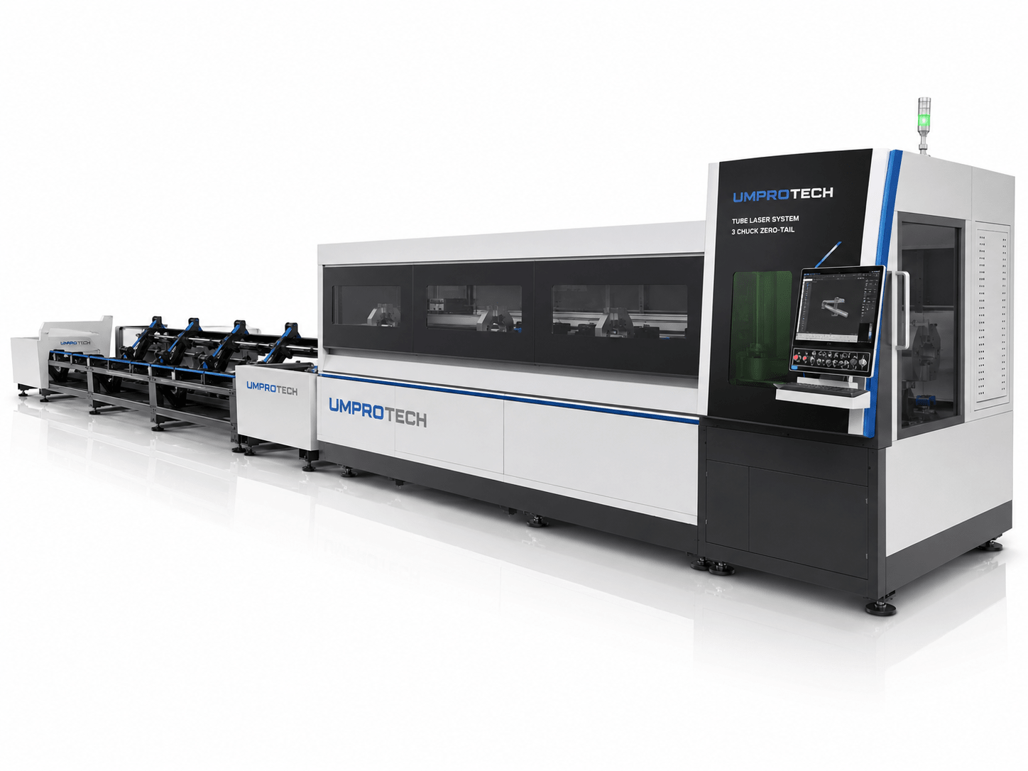 EtalTec Tube Fiber Laser Cutters — TubeZero 6kW 3-Chuck Zero-Tail Tube Laser for Shops