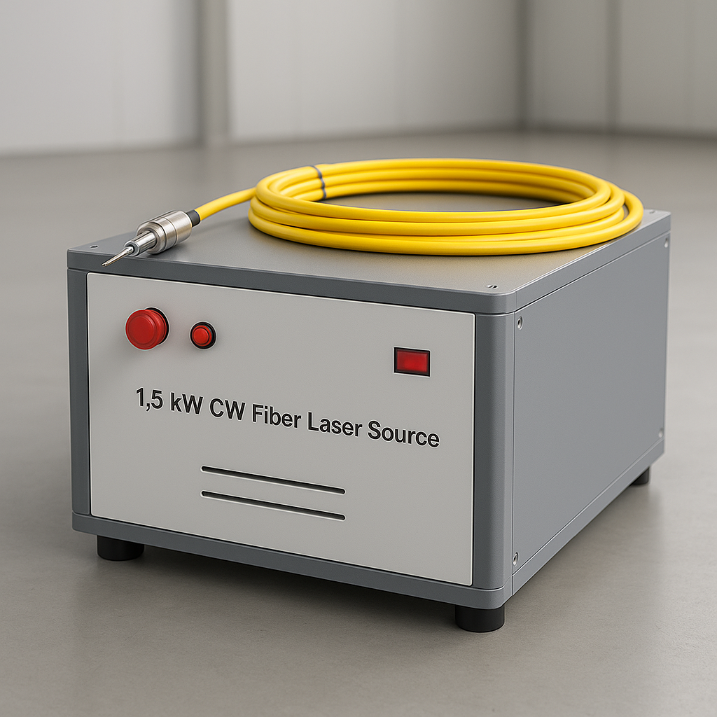 1.5kW continuous wave fiber laser source for welding applications