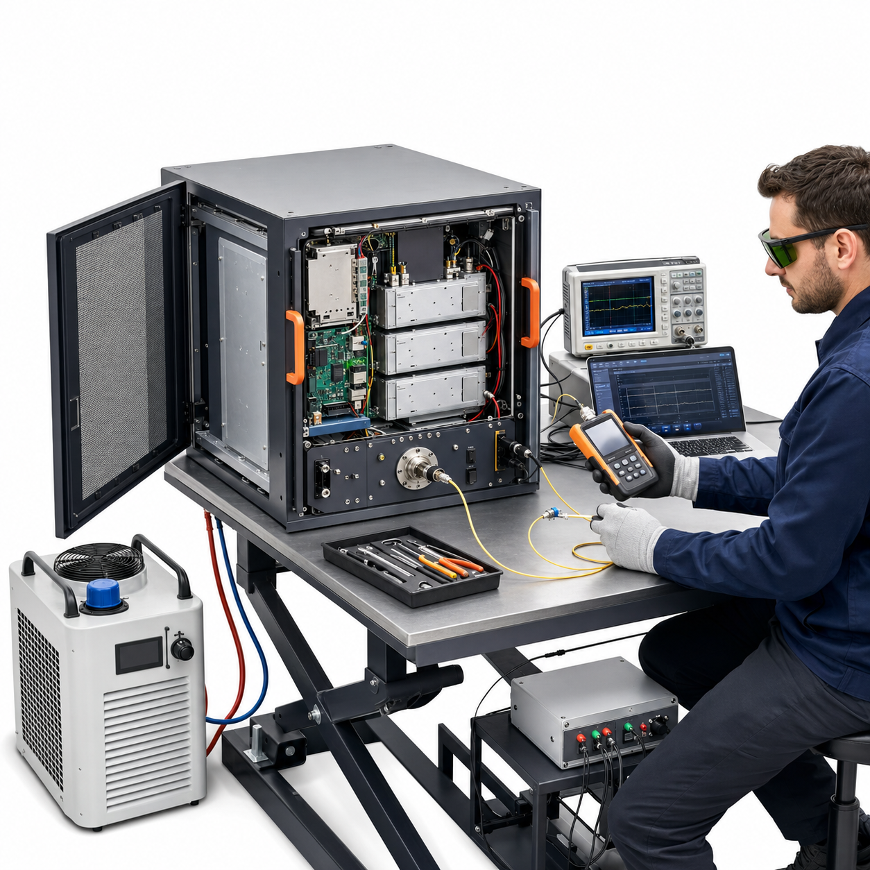 IPG fiber laser source low power and no beam repair