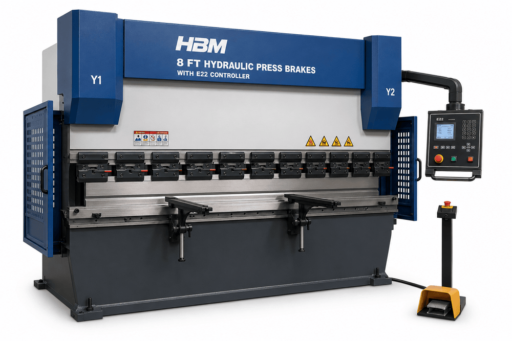 HBM CNC Press Brakes — 8 ft with E22 Controller