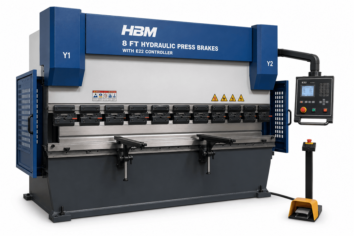HBM CNC Press Brakes — 8 ft with E22 Controller
