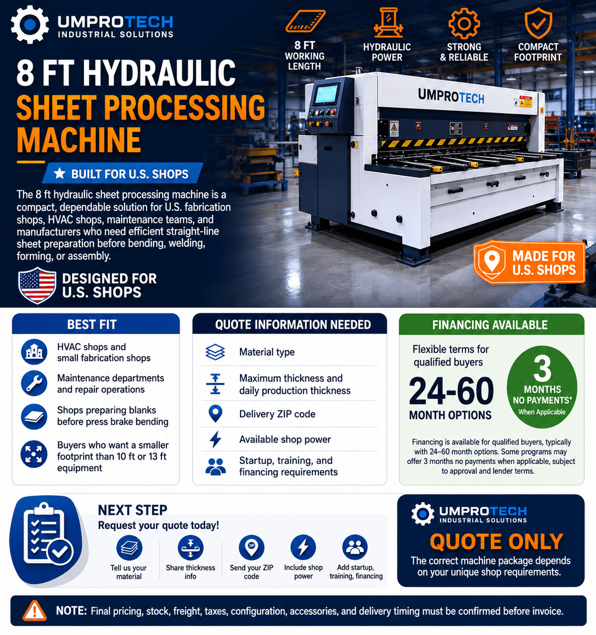 Industrial Machine Selection Review USA | Equipment Buyer Intake - UmproTech