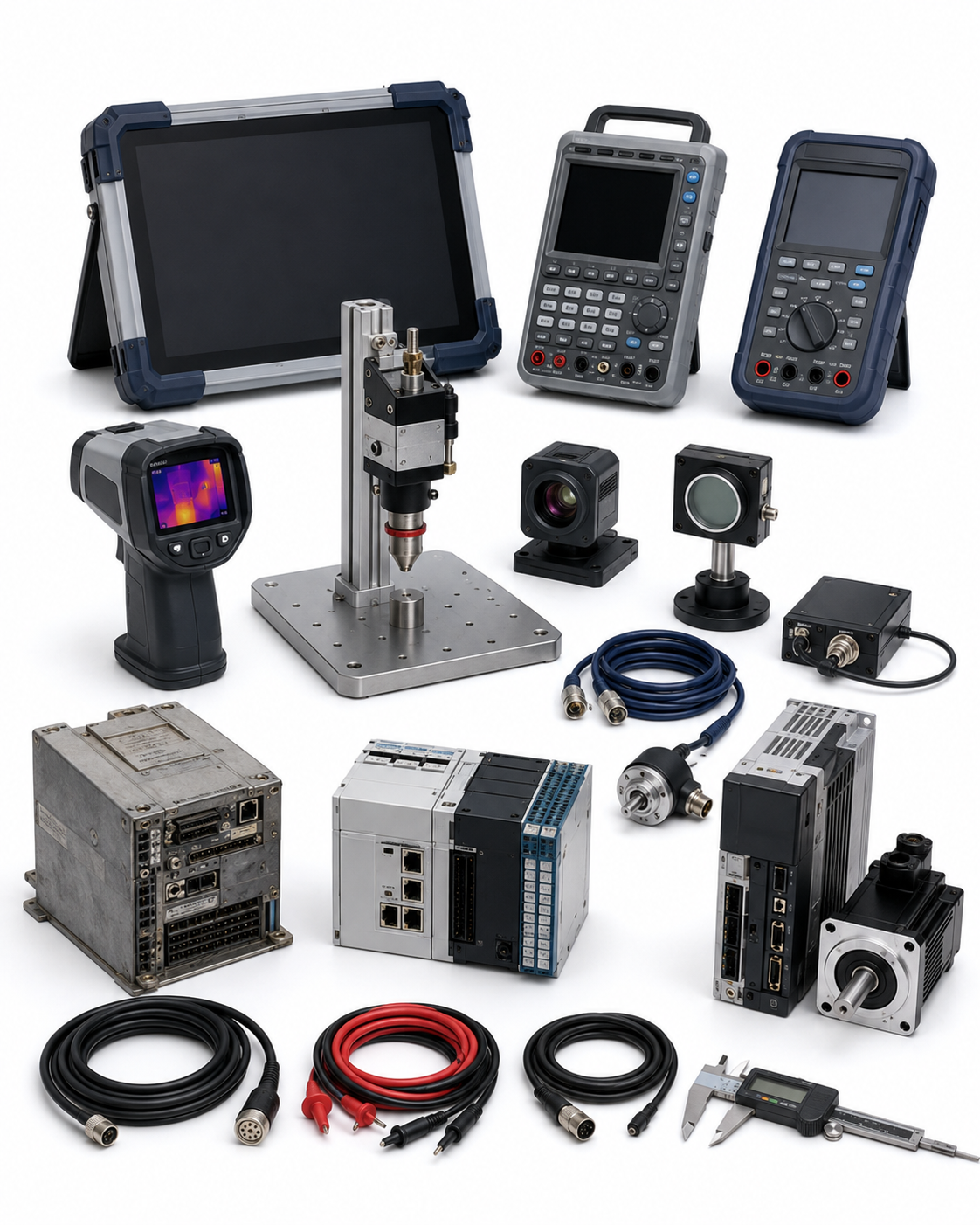 Compatible Mazak laser cutting machine upgrade assessment equipment on a white background