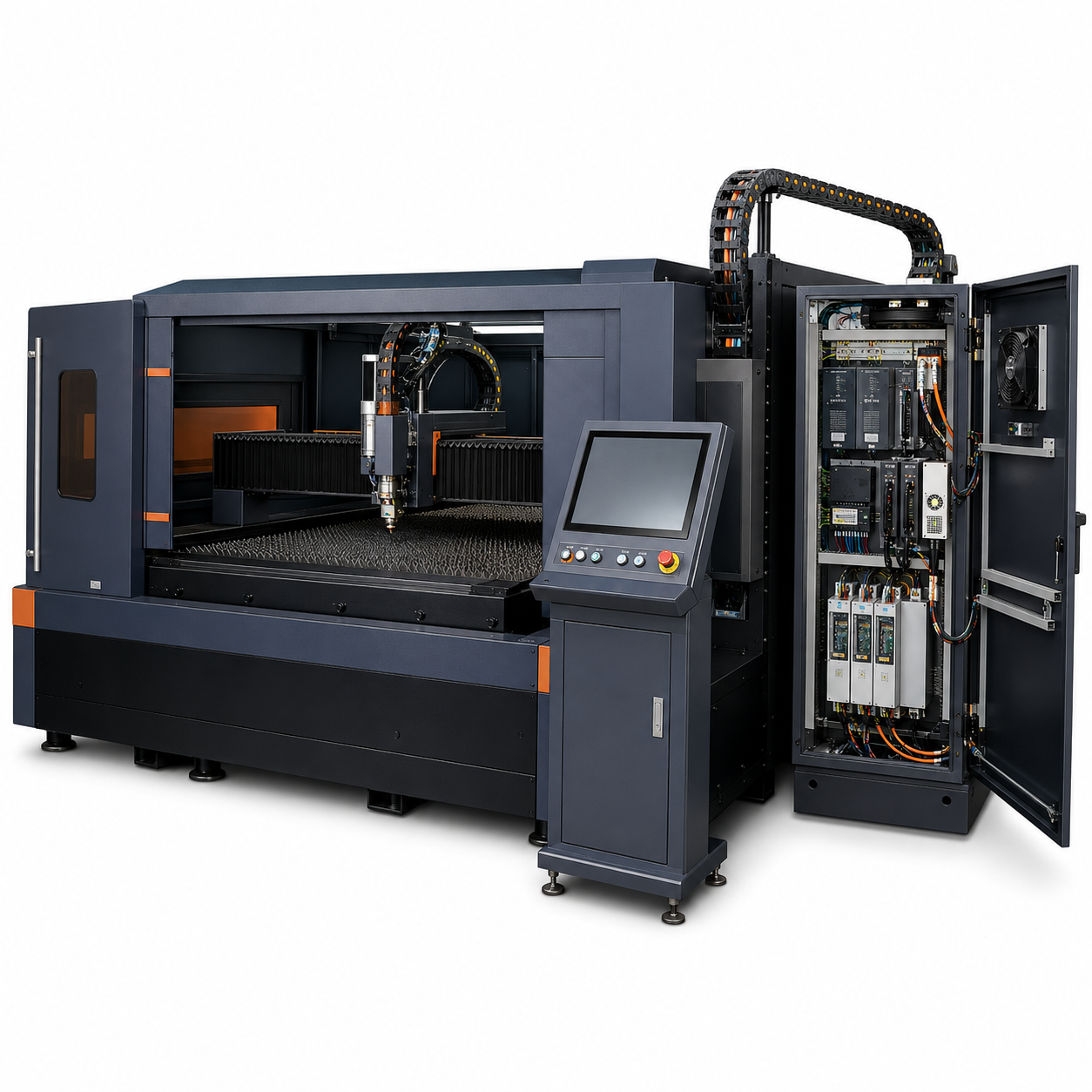 Mitsubishi laser cutting machine retrofit and control upgrade service