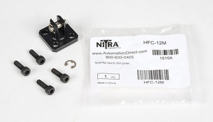 NITRA cylinder rear clevis bracket, aluminum. For use with 12mm H-series cylinders. Mounting hardware and pivot pin included.-HFC-12M