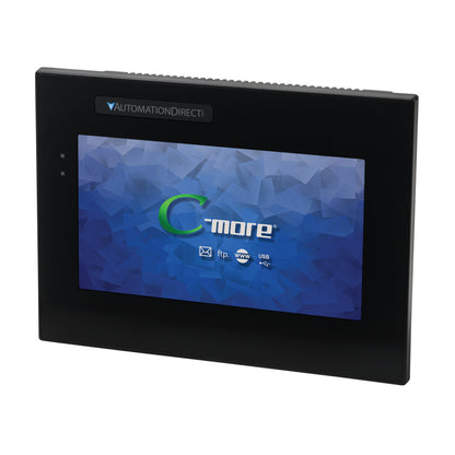 C-more CM5 series touch screen HMI, 7in color TFT LCD, resistive single-touch, widescreen, 800 x 480 pixel, WVGA, LED backlight, (1) Ethernet, (2) serial and (2) USB ports and (1) memory card slot.-CM5-T7W