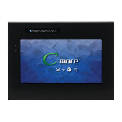 C-more CM5 series touch screen HMI, 7in color TFT LCD, resistive single-touch, widescreen, 800 x 480 pixel, WVGA, LED backlight, (1) Ethernet, (2) serial and (2) USB ports and (1) memory card slot.-CM5-T7W