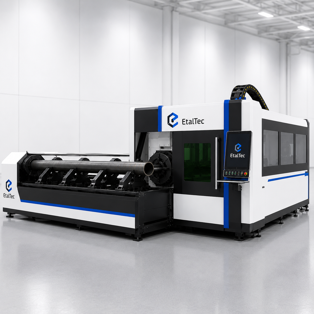 EtalTec 4x8 Sheet and Tube Fiber Laser Cutting Machine USA — 3kW