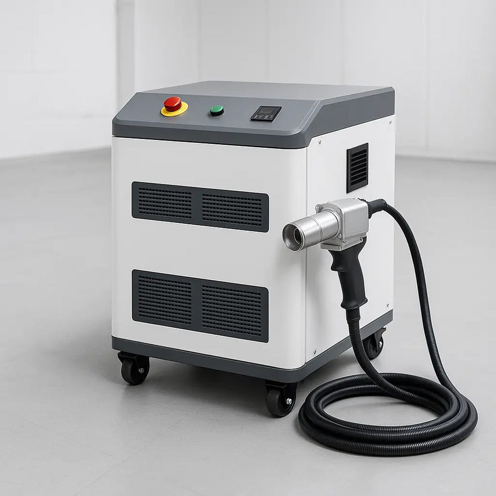 UmproTech 1000W Pulsed Fiber Laser Cleaner USA | 150 mm Scan, 15 m Water-Cooled for industrial rust removal and surface
