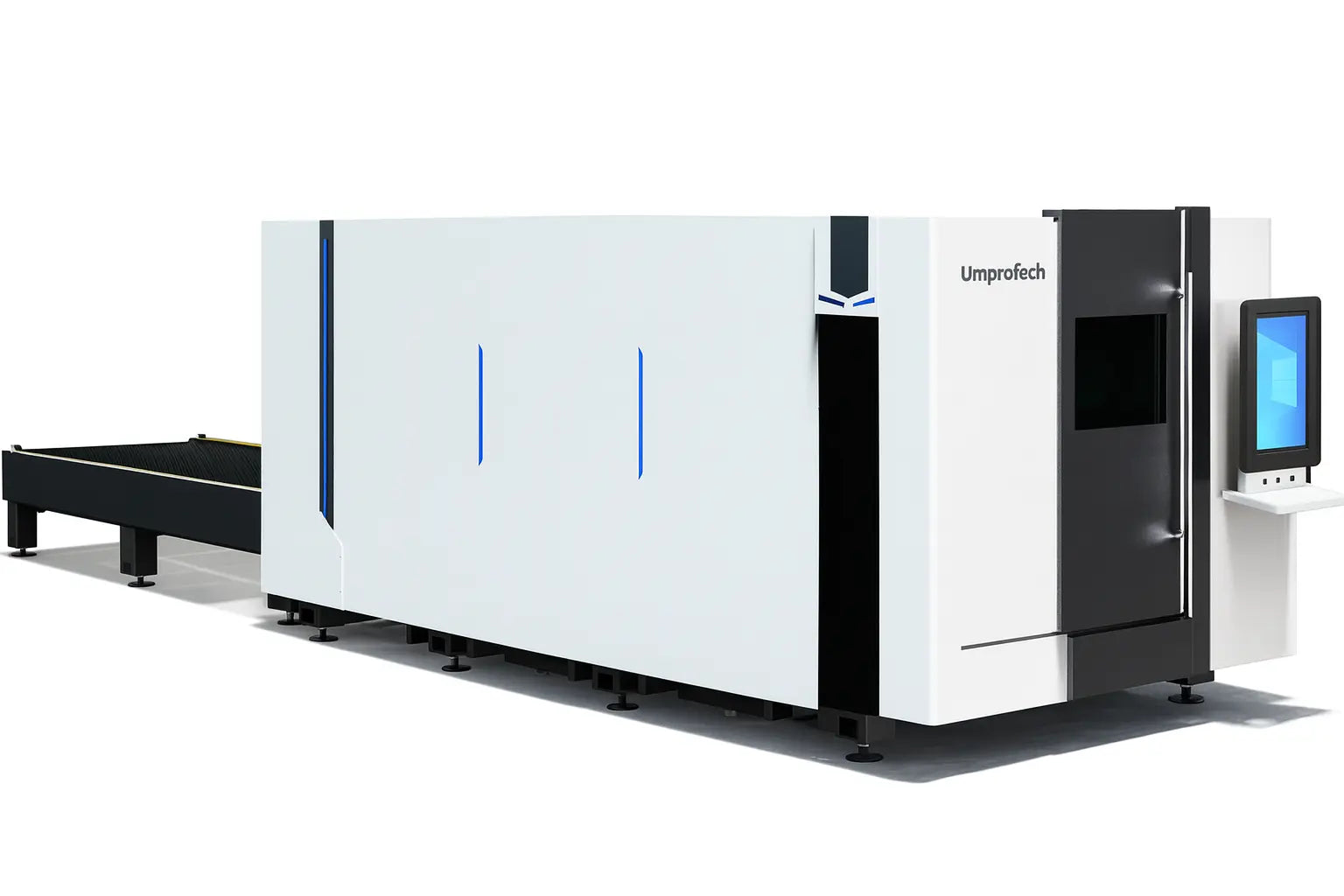 UmproTech 12kW 6x20 ft Enclosed Fiber Laser USA equipment quote review by UmproTech