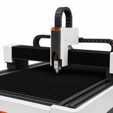 Cutting head and gantry detail of UmproTech 6kW 5×10 open-table fiber laser cutting machine