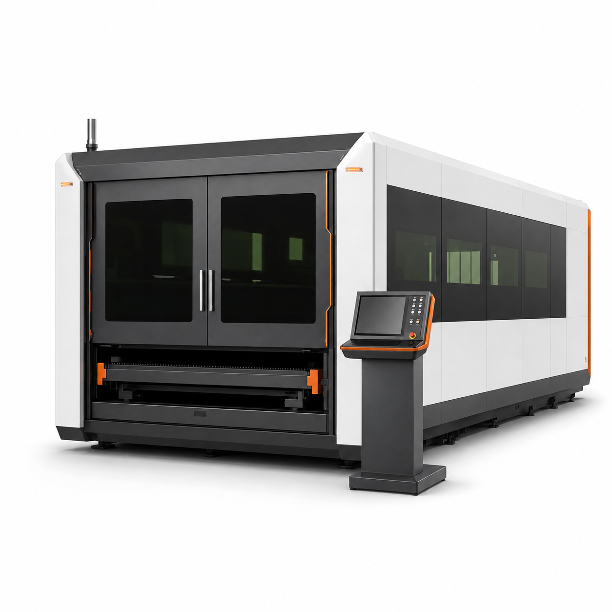 UmproTech 6kW 5×10 Enclosed Exchange-Table Fiber Laser Cutting Machine